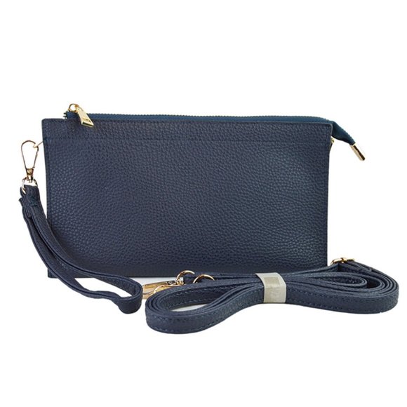 Handbags - Leather Crossbody Bag or Wristlet Clutch Purse